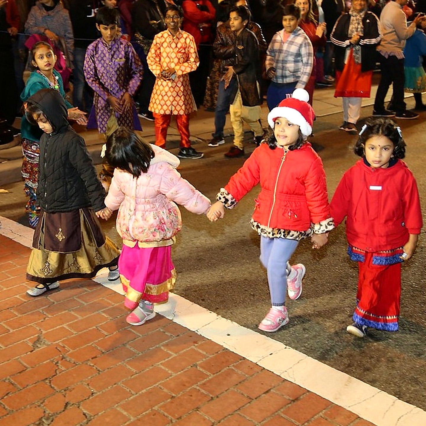 Kids dancing garba